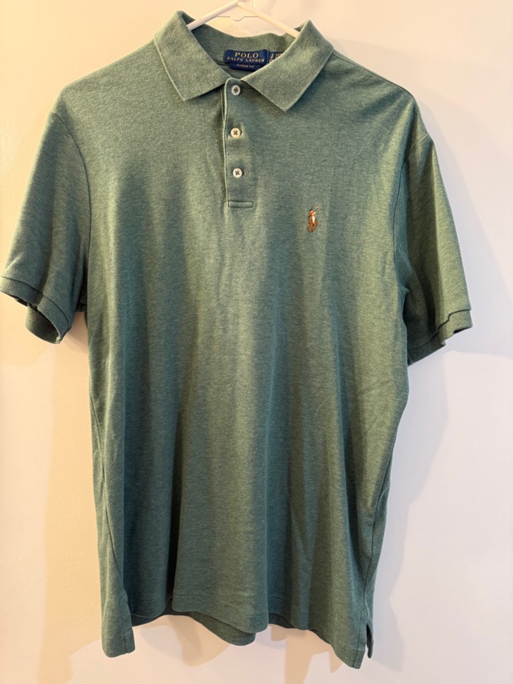 Polo by Ralph Lauren Heathered Sage Green Short-Sleeve Polo